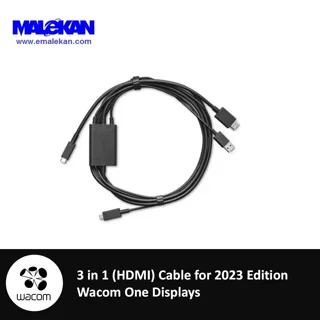 کابل یدکی وکام مدل : 3in 1 (HDMI) Cable for 2023 Edition Wacom One Displays