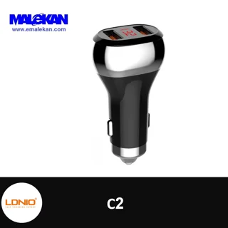 شارژر فندکی الدینیو مدل C2 به همراه کابل تبدیل USB-C